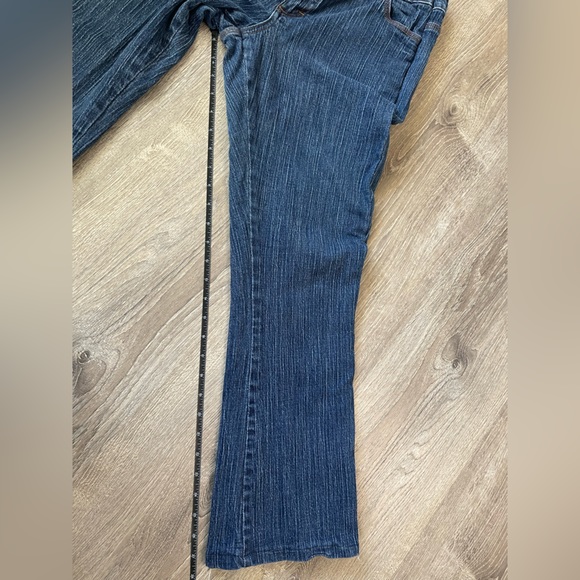 Vintage LEE Size 31 Denim Cropped Sun Patchwork Women’s Medium Wash Jeans - Picture 3 of 8